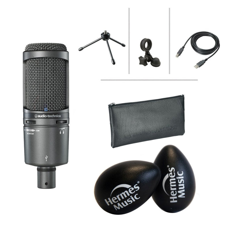 Audio Technica USB Condensor Studio Microphone Bundle-bundle-Hermes Music- Hermes Music