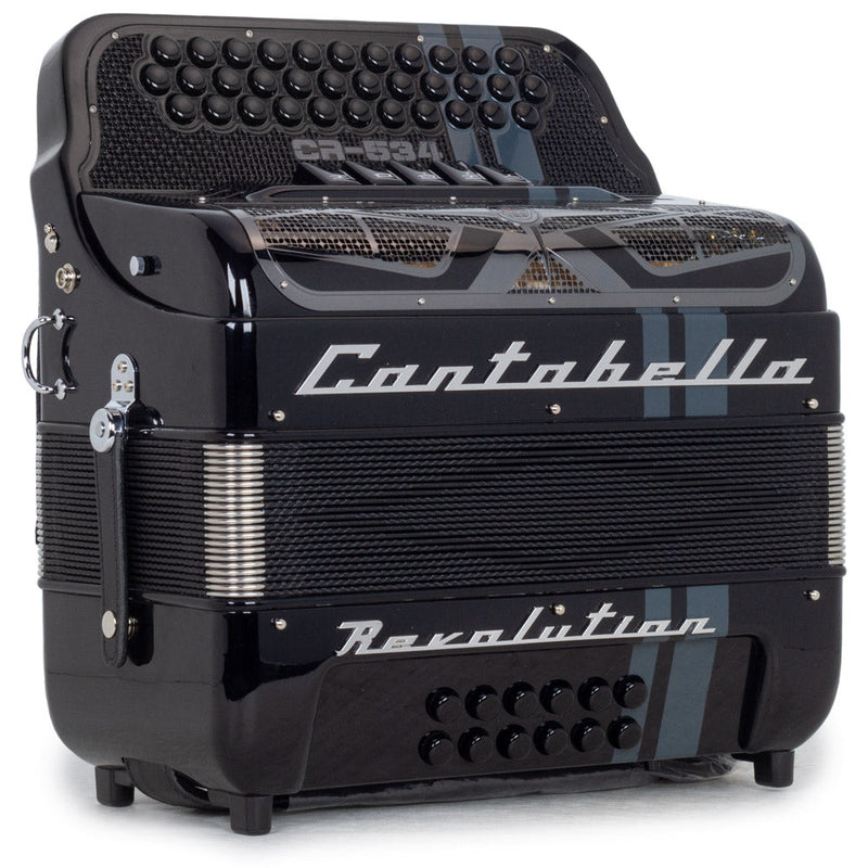 Cantabella Revolution 534 5 Switches EAD Glossy Black-accordion-Cantabella- Hermes Music