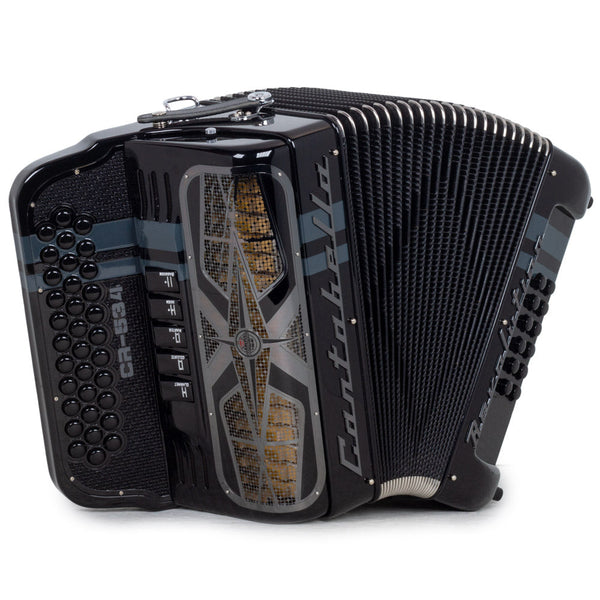 Cantabella Revolution 534 5 Switches FBE Glossy Black-accordion-Cantabella- Hermes Music