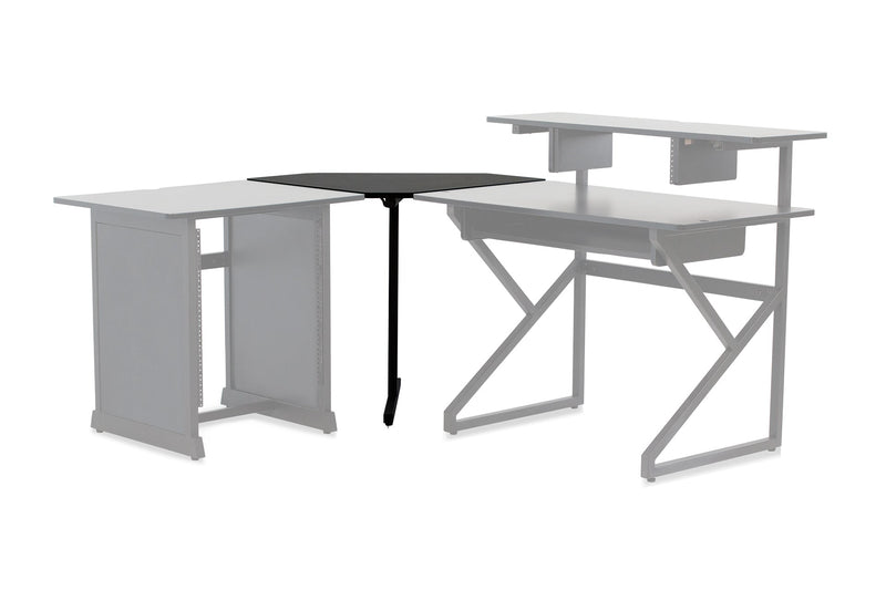 Gator Content Creator Furniture Series Corner Desk Section in Black Finish-Musical Keyboard Stands-Gator- Hermes Music