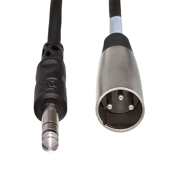Hosa Technology 1/4 in TRS to XLR3M Balanced Cable 10'-Cables-Hosa Technology- Hermes Music