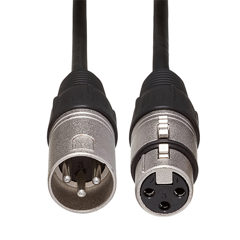 Hosa Technology DMX-305 XLR3M to XLR3F Cable 5'-accessories-Hosa Technology- Hermes Music
