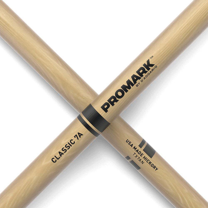 Promark TX7AN American Hickory Nylon Tip Drumsticks-accessories-Daddario- Hermes Music