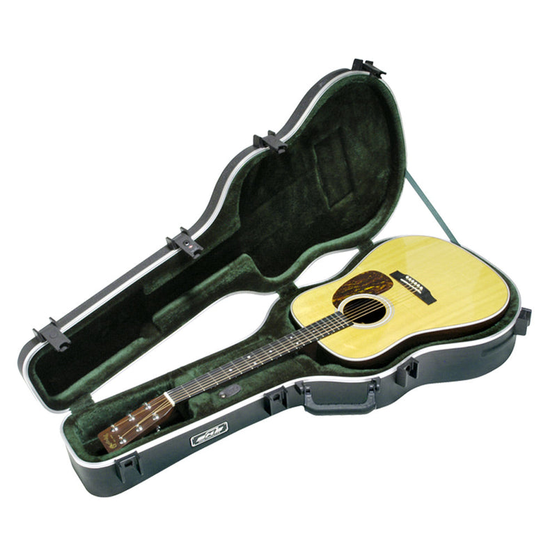SKB Acoustic Dreadnought Deluxe Guitar Case - TSA Locks-case-SKB- Hermes Music