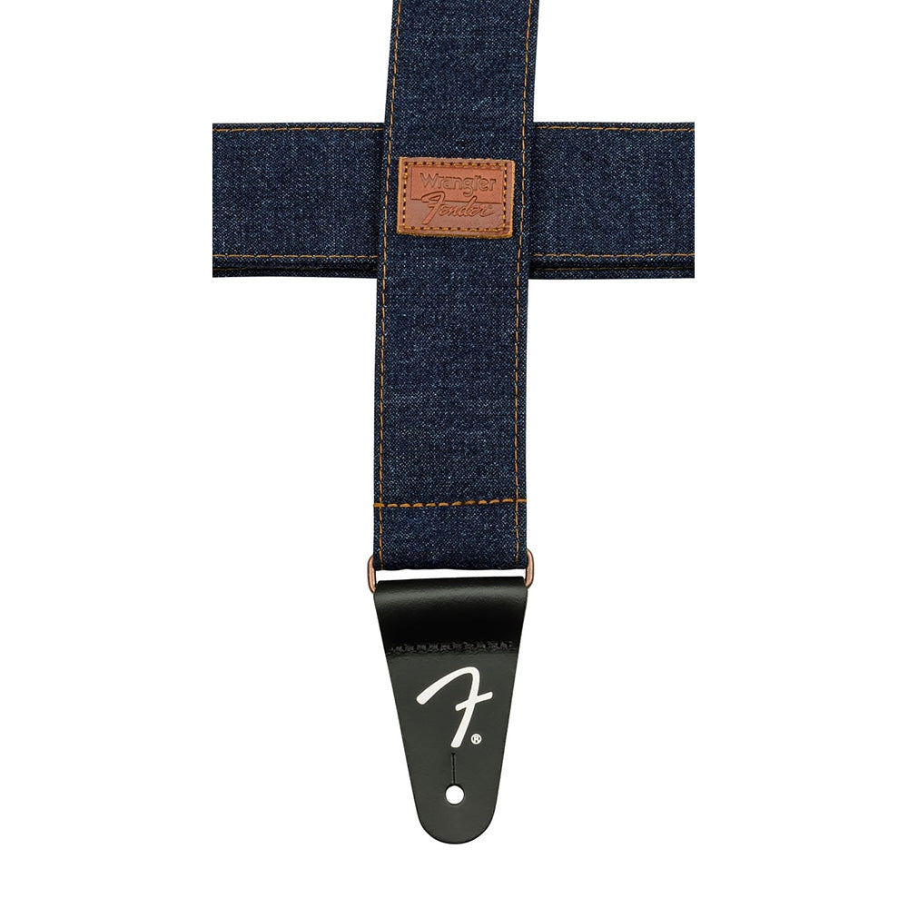 Fender X Wrangler Riveted Senim Strap Indigo-accessories-Fender-Hermes Music