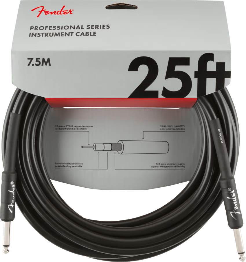 Fender 25ft Professional Series Instrument Cables