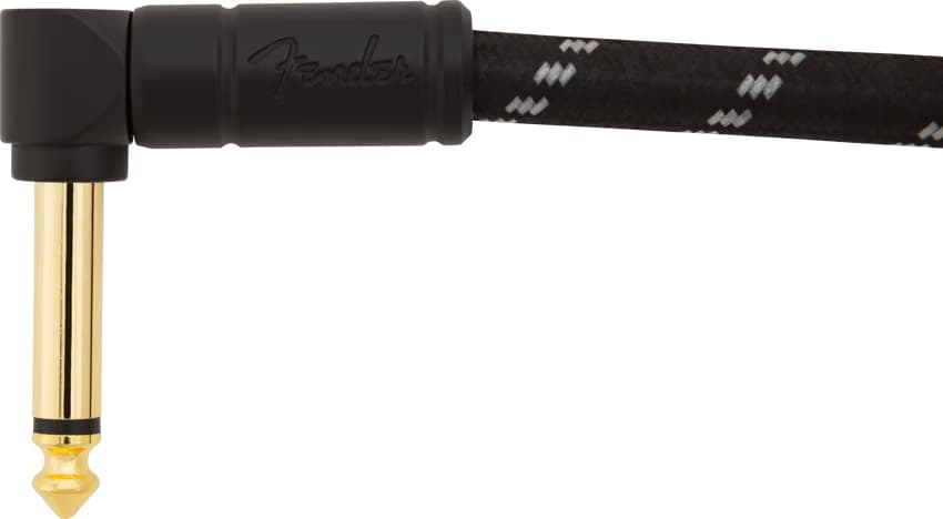 Fender Deluxe Series Tweed Instrument Cables 6in Angled