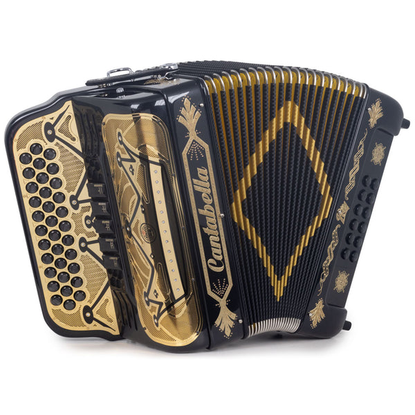Cantabella Rey II Accordion 5 Switch EAD Black with Gold