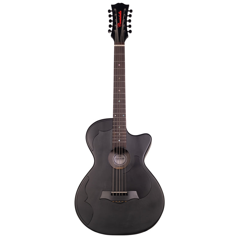 Cantabella Bajo Quinto Maple Top Nogal Back and Sides Matte Black Includes Case, Stand, and Tuner
