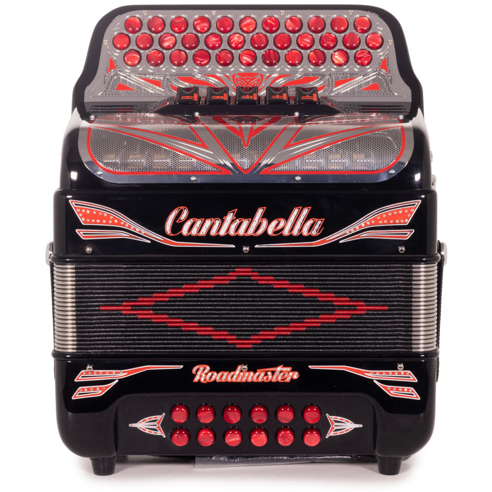 Cantabella Roadmaster Accordion Ultra Compact 5 Switch FBE Black with Red