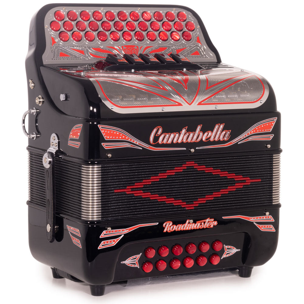 Cantabella Roadmaster Accordion Ultra Compact 5 Switch FBE Black with Red