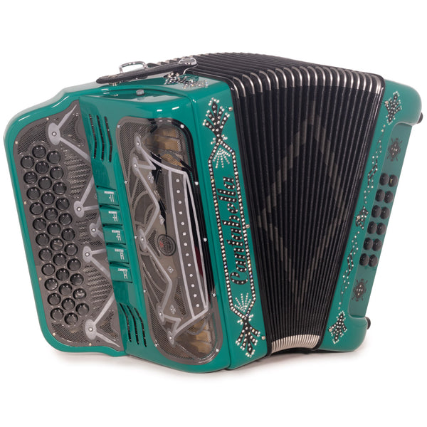 Cantabella Rey II Accordion 5 Switch FBE Green with Black
