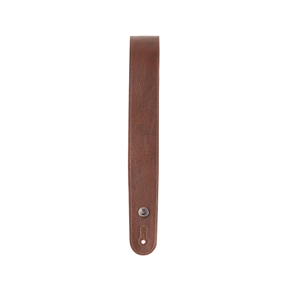 D'Addario 20GL01 Slim Garment Leather Guitar Strap Brown-accessories-Daddario-Hermes Music