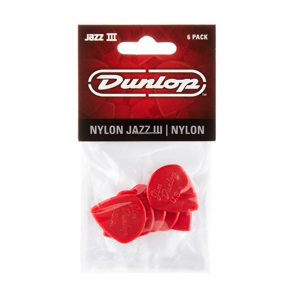 DunLop 47P3N Jazz III Nylon Pick 1.38mm-Guitar Accessories-Dunlop-Hermes Music