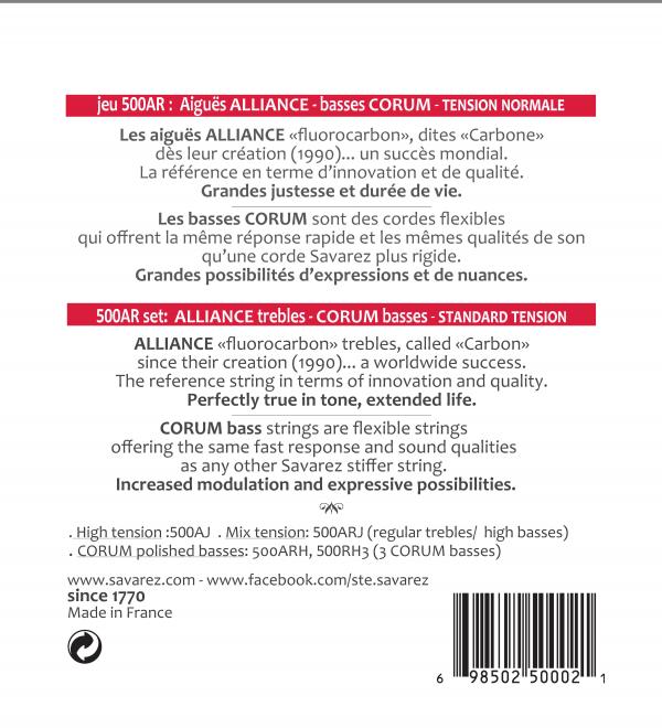 Savarez S.A. 500AR Alliance Corum Classical Guitar Strings - Normal Tension