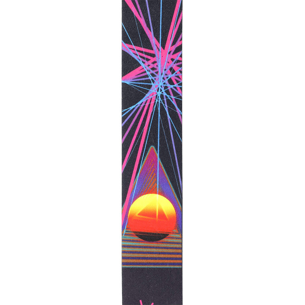 D'Addario 50RUN80 Outrun Polyester Guitar Strap Neon Stars