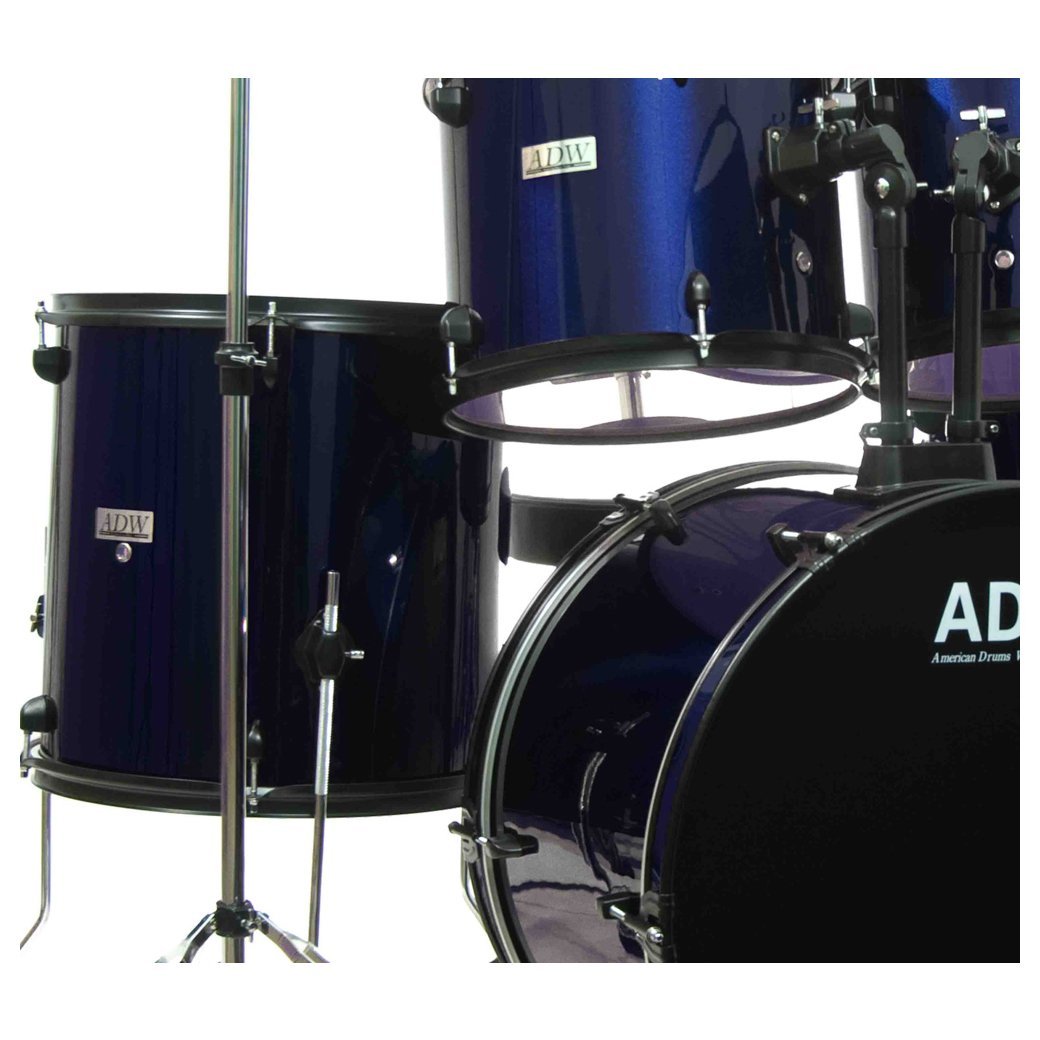 ADW Nebula 5 Piece Complete Drum Set - Blue-drumset-ADW- Hermes Music