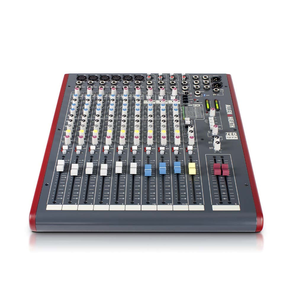 Allen & Heath ZED-12FX 12-channel Mixer with USB Audio Interface and Effects-mixer-Allen & Heath- Hermes Music