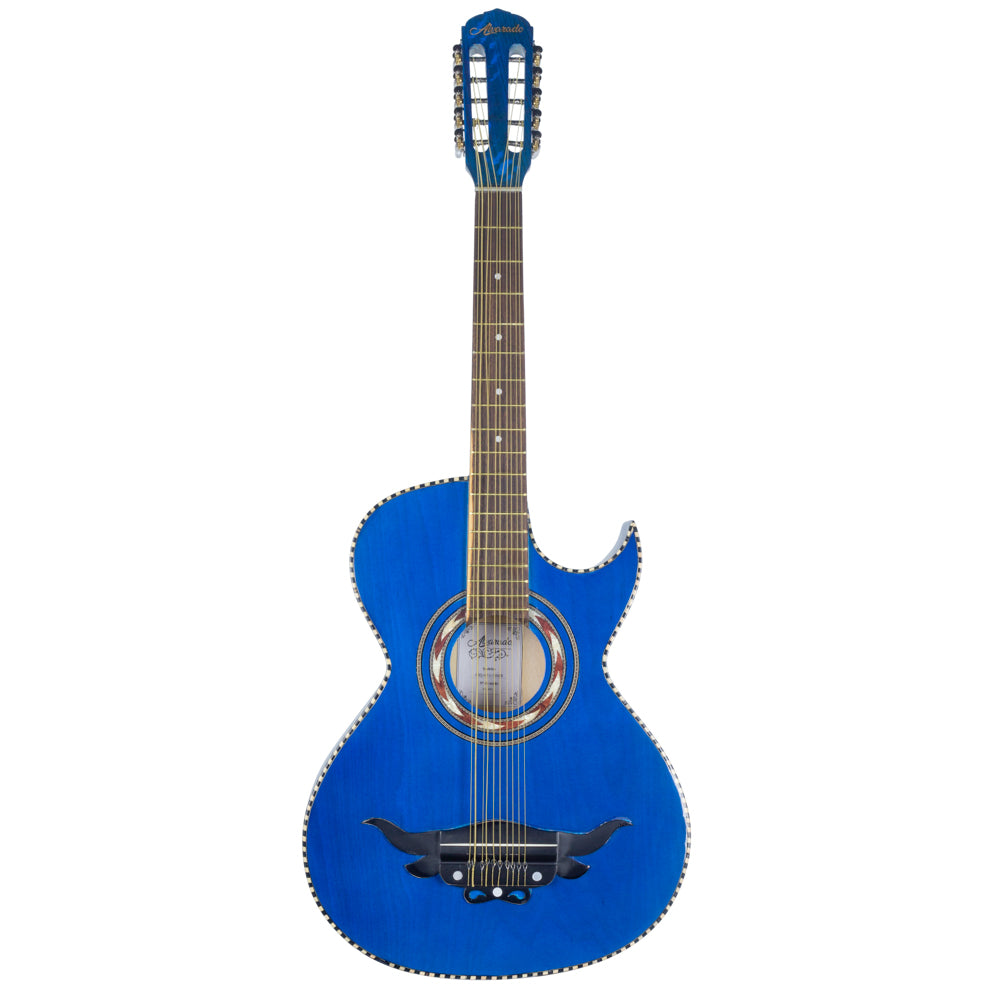 Alvarado Bajo Quinto Maple Azul Con Funda-Bajo Quinto-Alvarado- Hermes Music