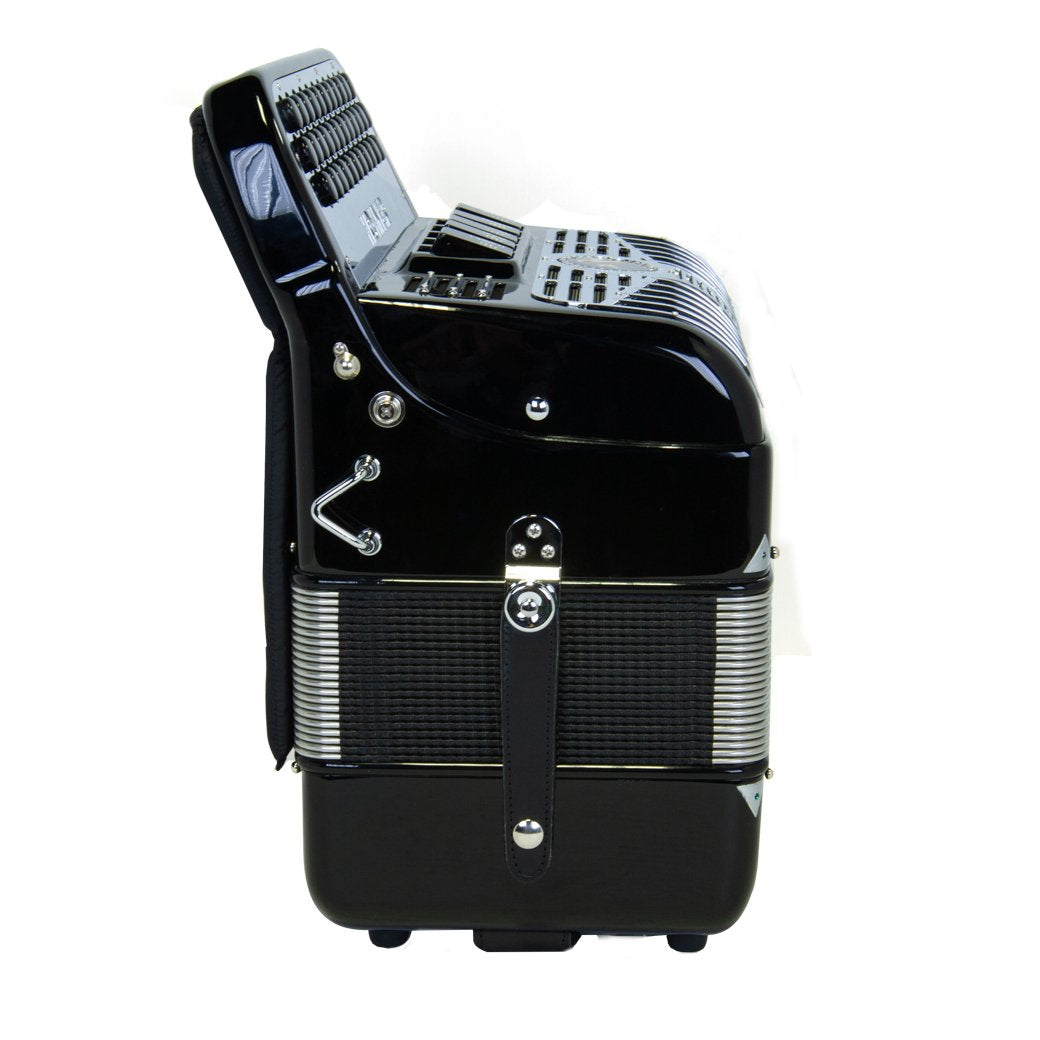 Anacleto El Italiano III Accordion 5 Switches EAD Black-accordion-Anacleto- Hermes Music