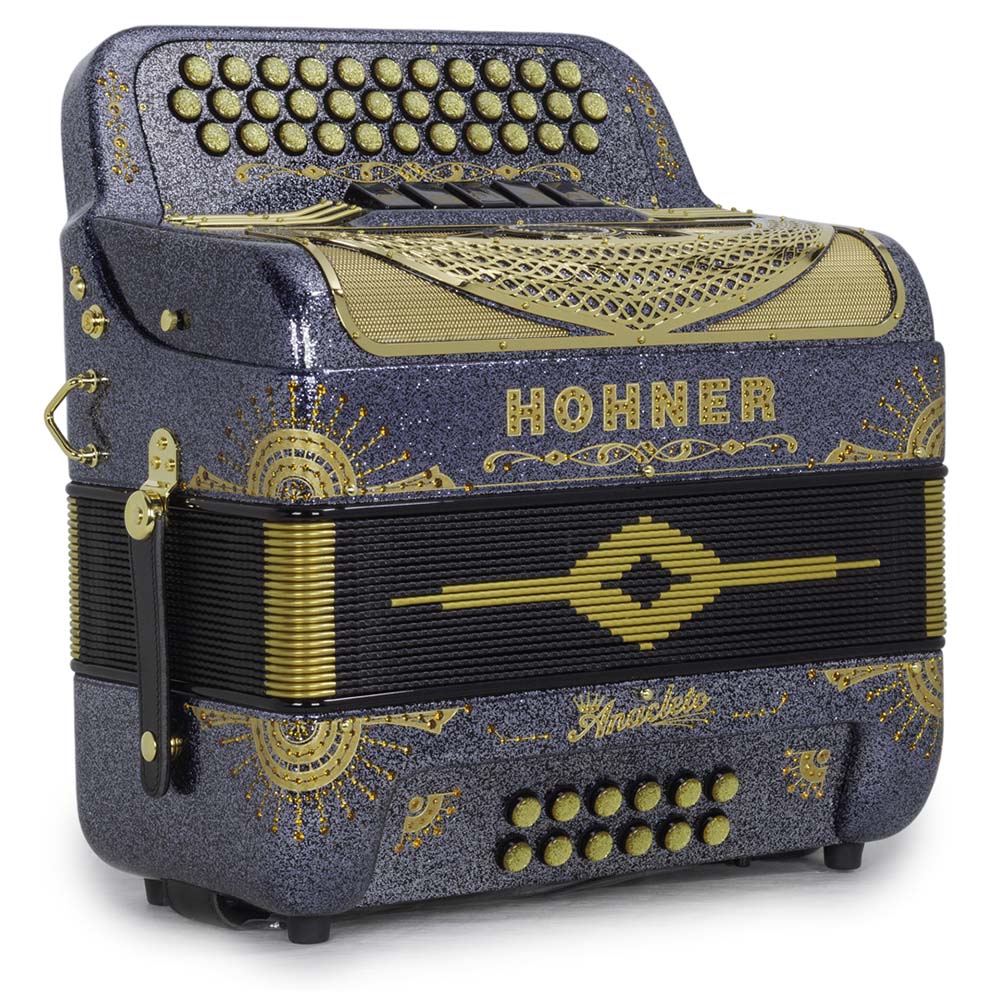 Anacleto Rey del Norte 5 Switches FBE Black Compact-accordion-Anacleto- Hermes Music