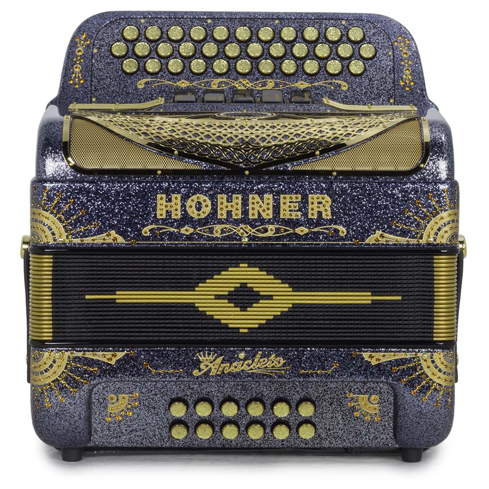 Anacleto Rey del Norte 5 Switches FBE Black Compact-accordion-Anacleto- Hermes Music