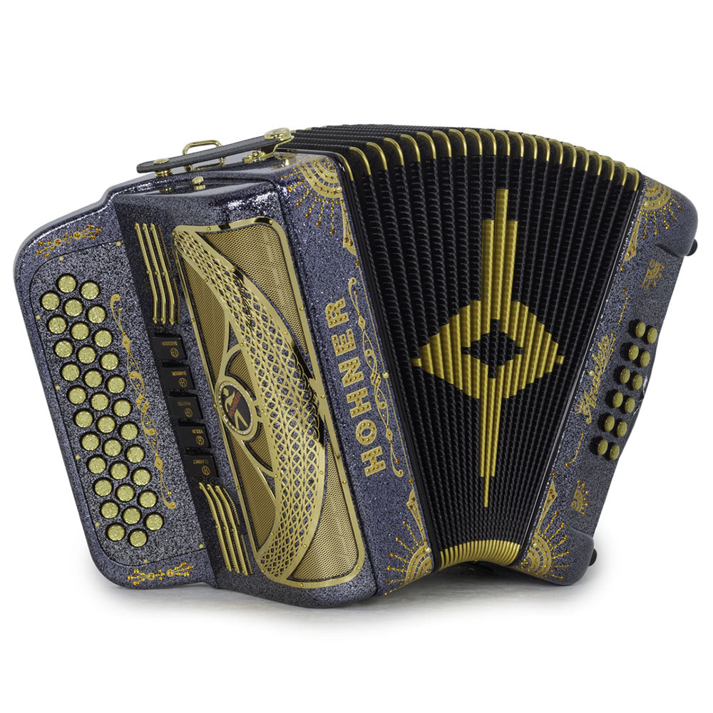 Anacleto Rey del Norte 5 Switches FBE Black Compact-accordion-Anacleto- Hermes Music