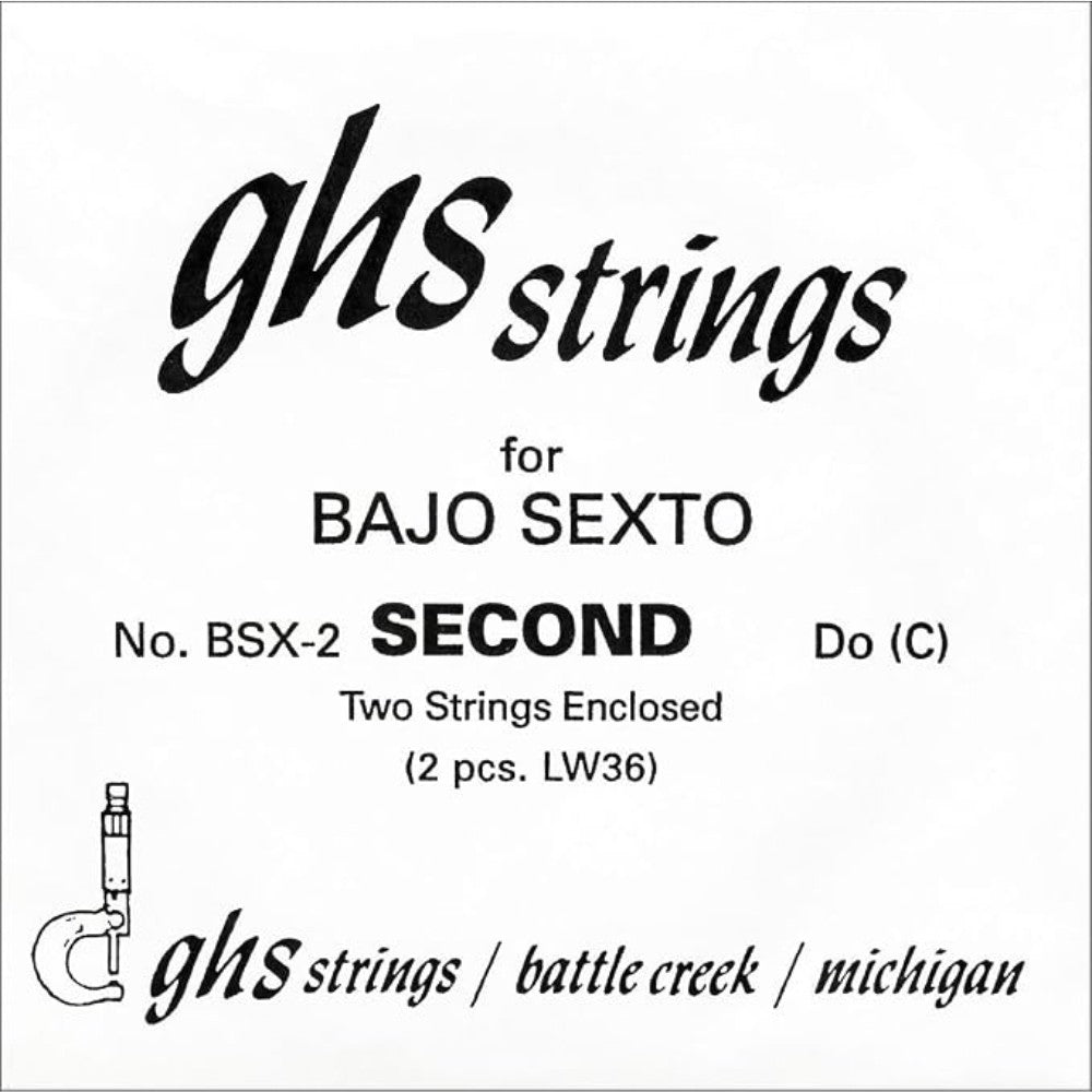GHS Strings Single Pack BSX-2 Strings for Bajo Sexto-GHS Strings-Hermes Music-Accordion Pro Shop