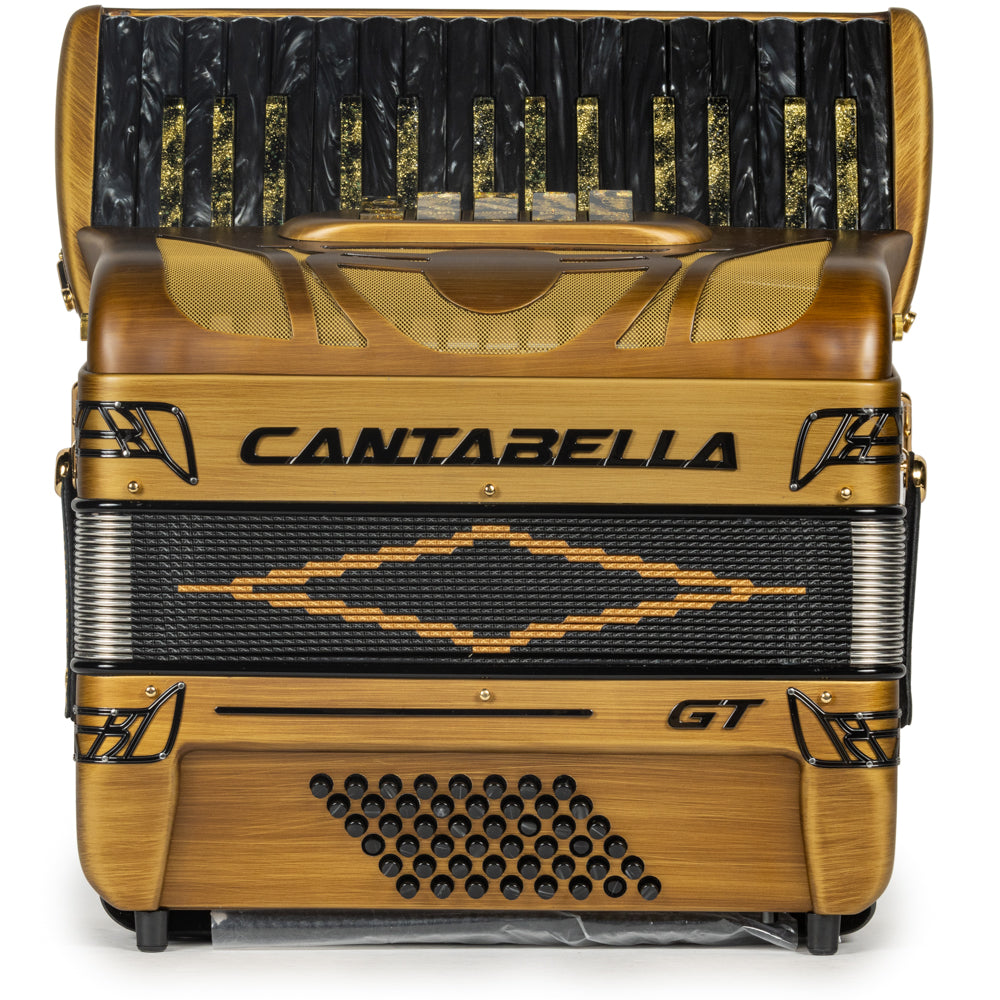 Cantabella GT 30 Key Piano Accordion 5 Switch Matte Gold Wood