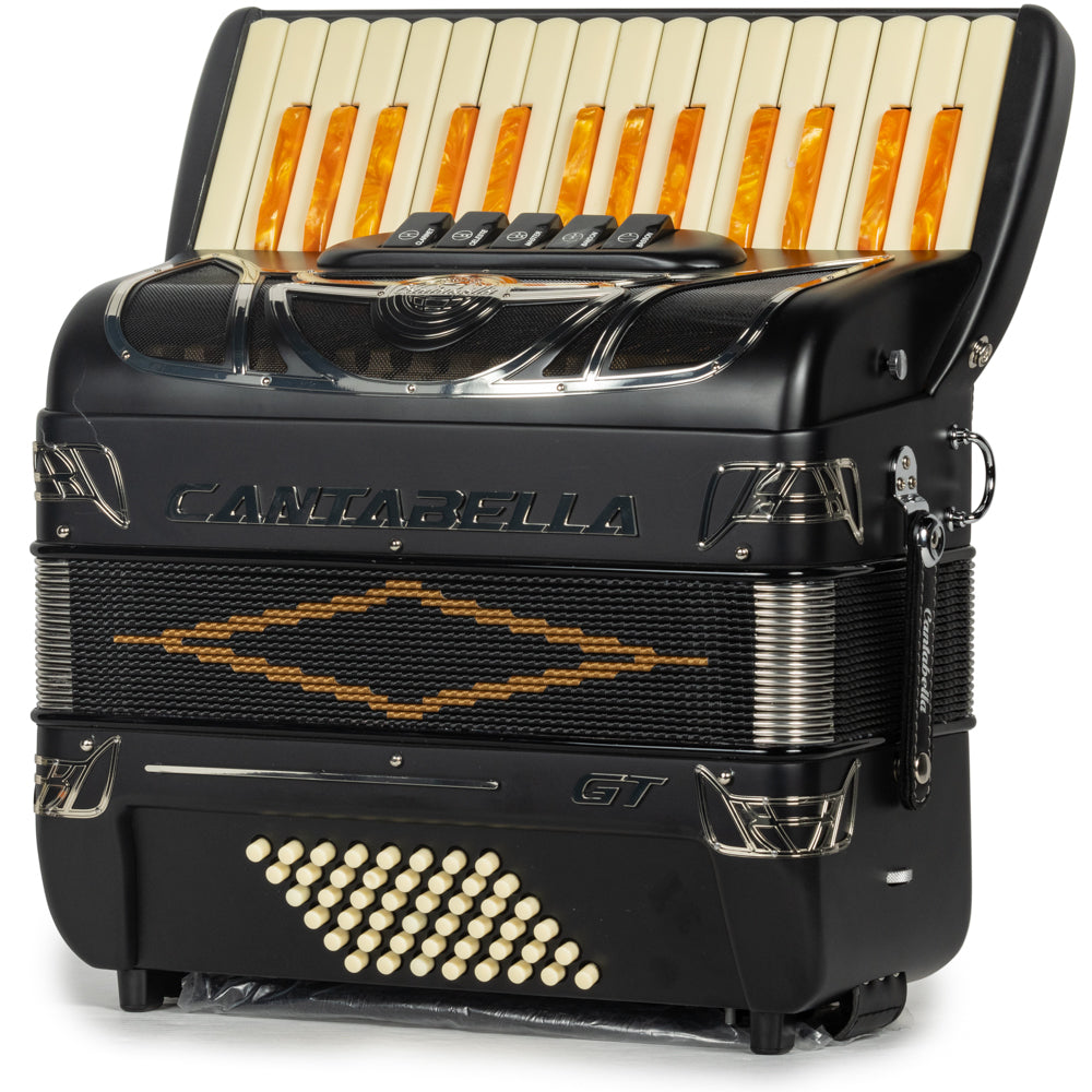 Cantabella GT 30 Key Piano Accordion 5 Switch Matte Black-accordion-Cantabella-Hermes Music-Accordion Pro Shop