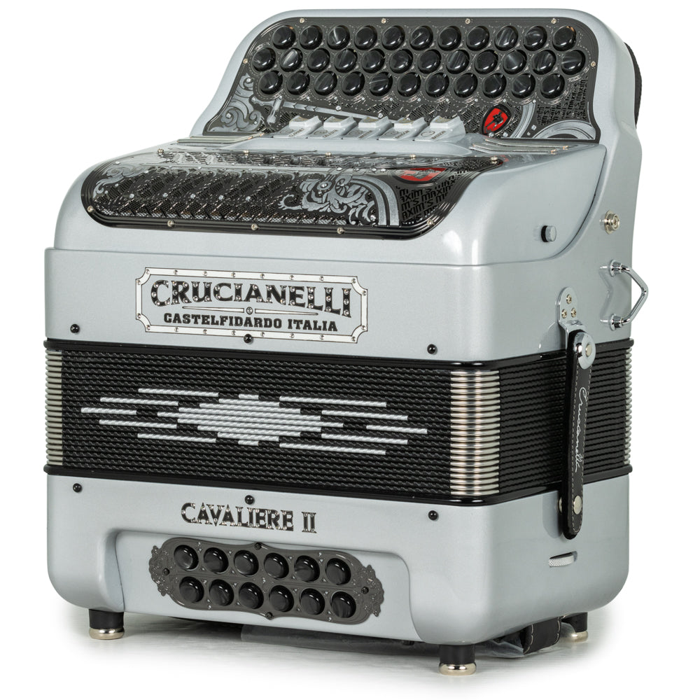 Crucianelli Cavaliere II 5 Switch FBE Ultra Compact Accordion in Light Grey with Black