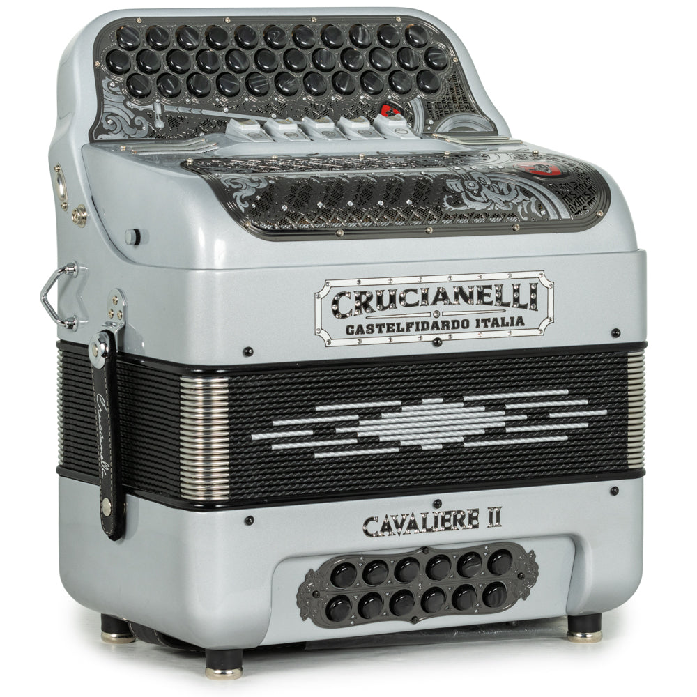 Crucianelli Cavaliere II 5 Switch FBE Ultra Compact Accordion in Light Grey with Black