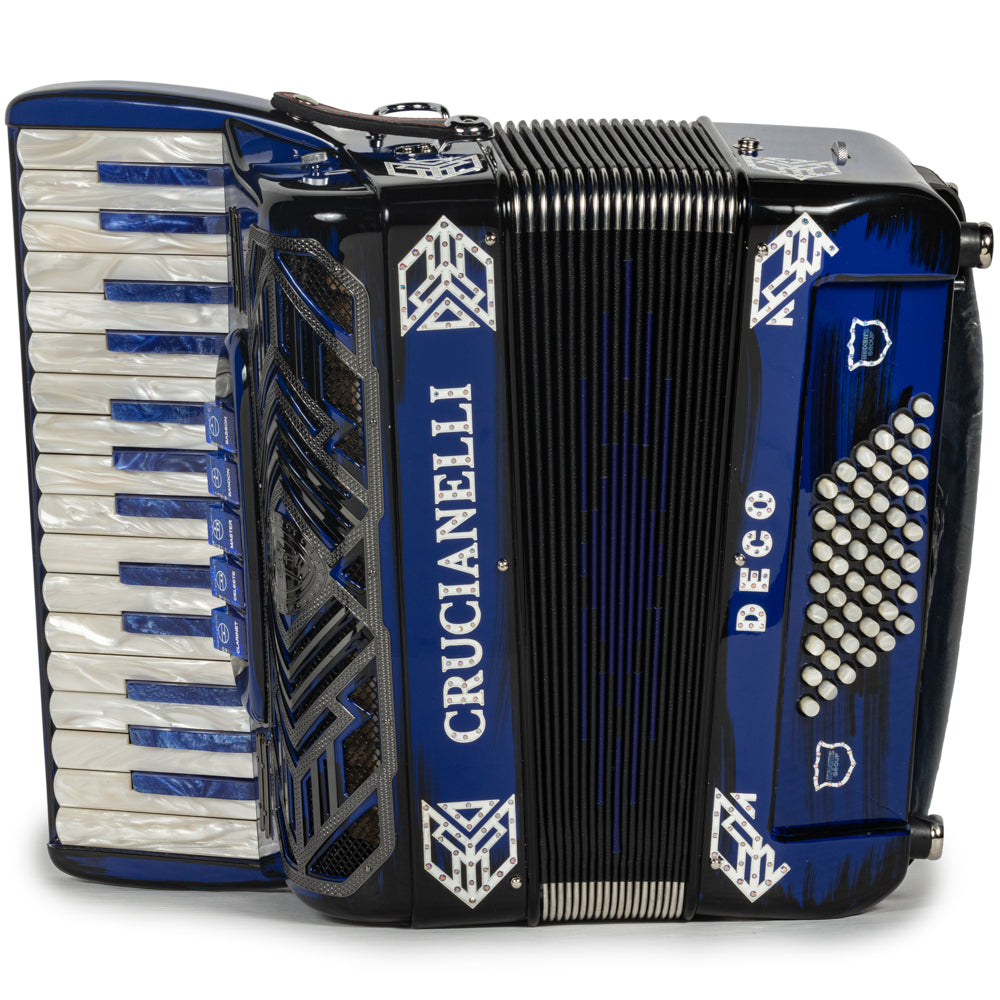 Crucianelli Deco 30 Key Piano Accordion 5 Switch Blue and Black
