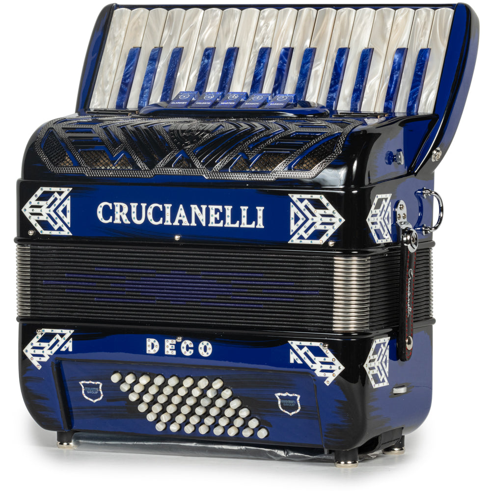 Crucianelli Deco 30 Key Piano Accordion 5 Switch Blue and Black
