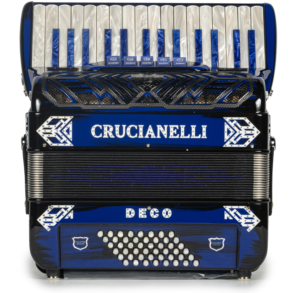 Crucianelli Deco 30 Key Piano Accordion 5 Switch Blue and Black