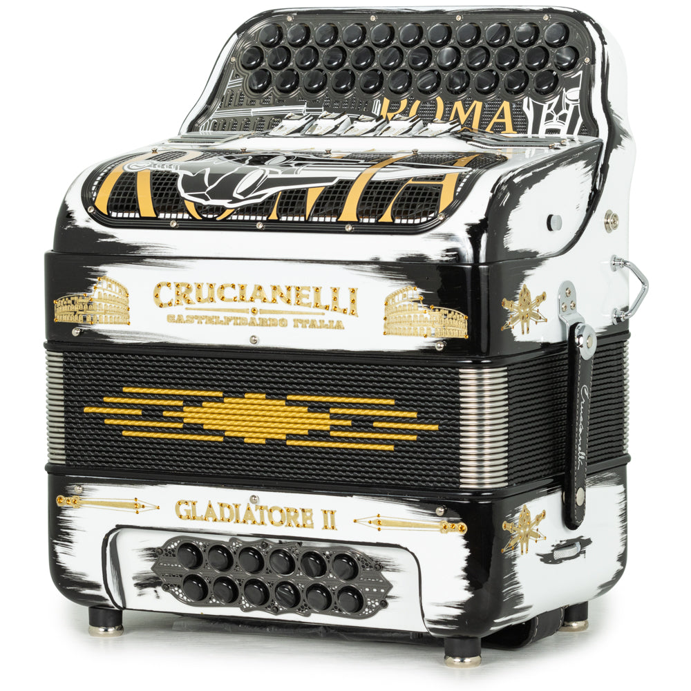 Crucianelli Gladiator II 5 Switch FBE Accordion Cartoon Black and White