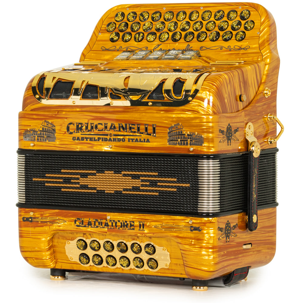 Crucianelli Gladiator II 5 Switch GCF Accordion in Golden Wood