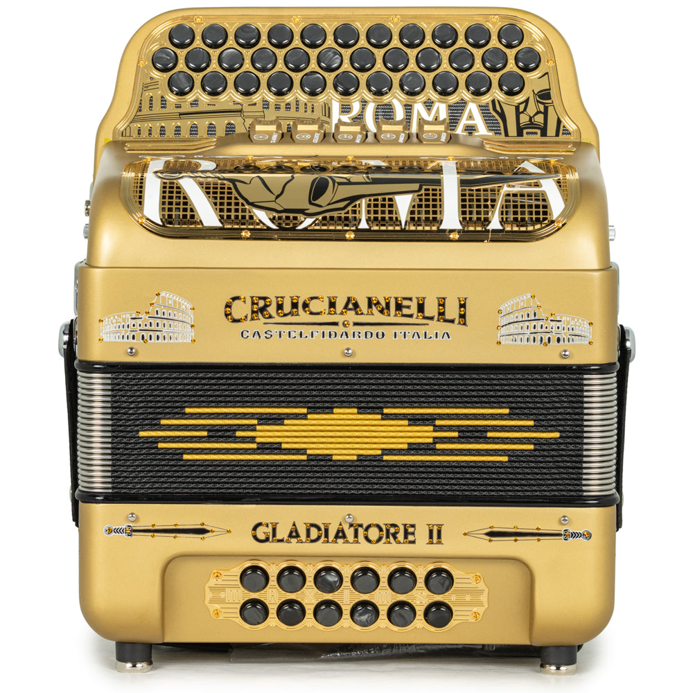 Crucianelli Gladiator II 5 Switch FBE Accordion Gold Matte and Black