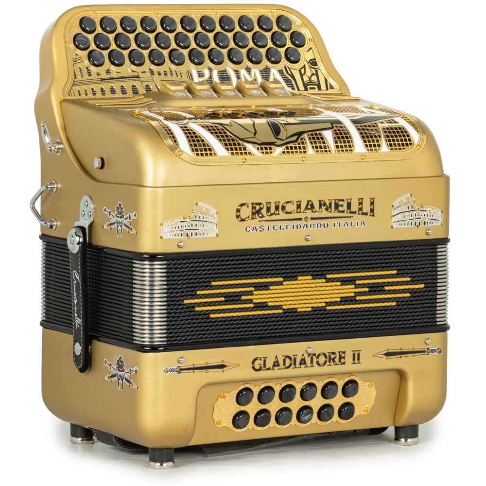 Crucianelli Gladiator II 5 Switch FBE Accordion Gold Matte and Black