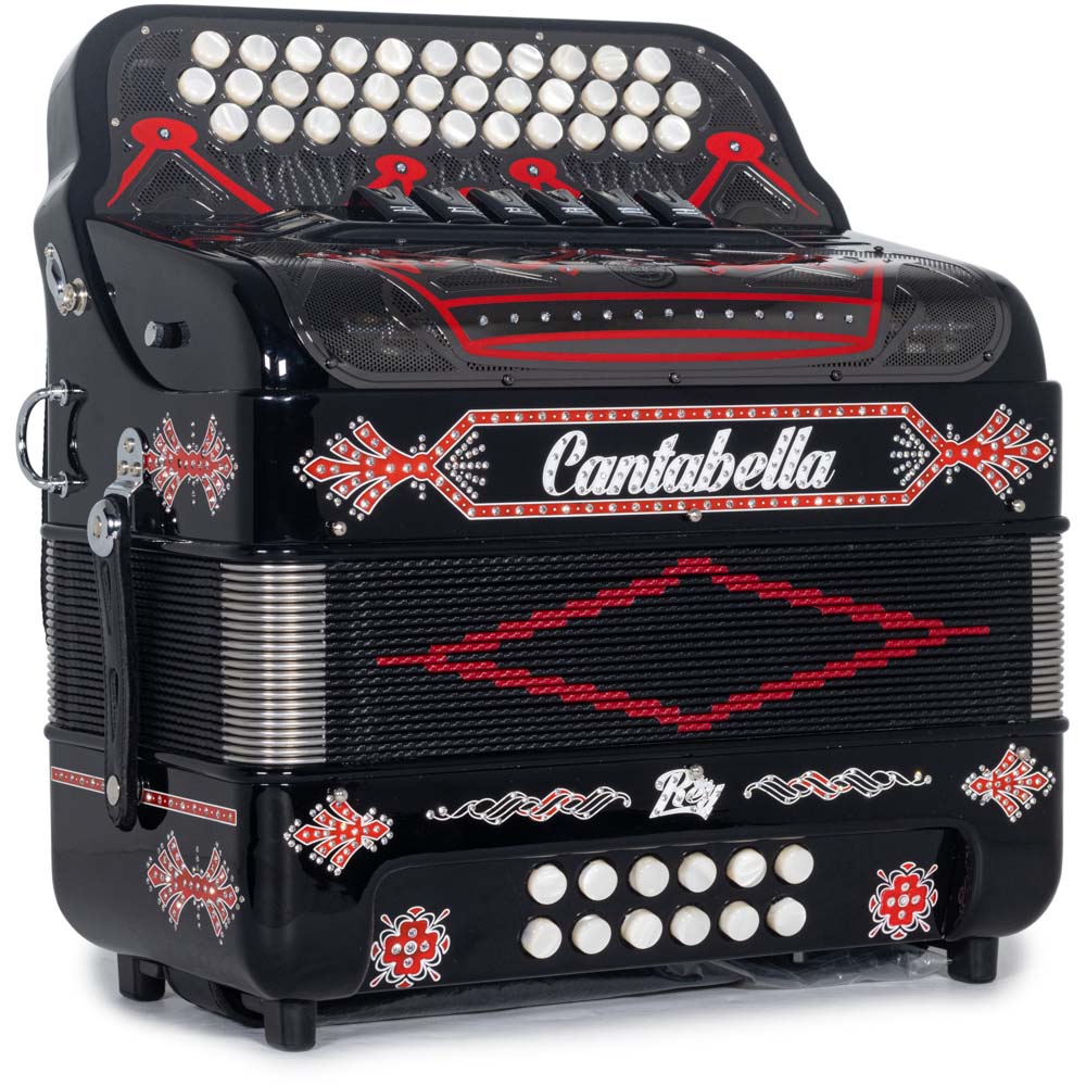 Cantabella Rey II Accordion 6 Switch FBE-EAD Red with Black