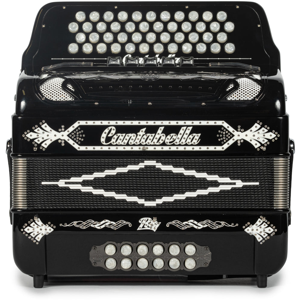 Cantabella Rey II 5 Switch FBE Black and White-Cantabella-Hermes Music-Accordion Pro Shop