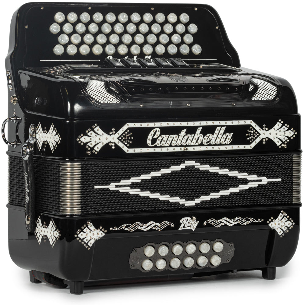 Cantabella Rey II 5 Switch FBE Black and White-Cantabella-Hermes Music-Accordion Pro Shop