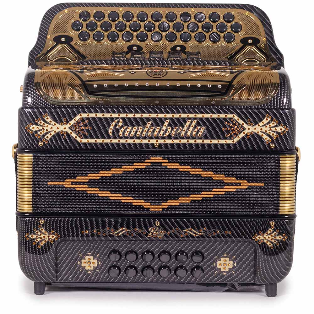 Cantabella Rey II 5 Switch FBE Black with Gold Accessories and Gold Bellows