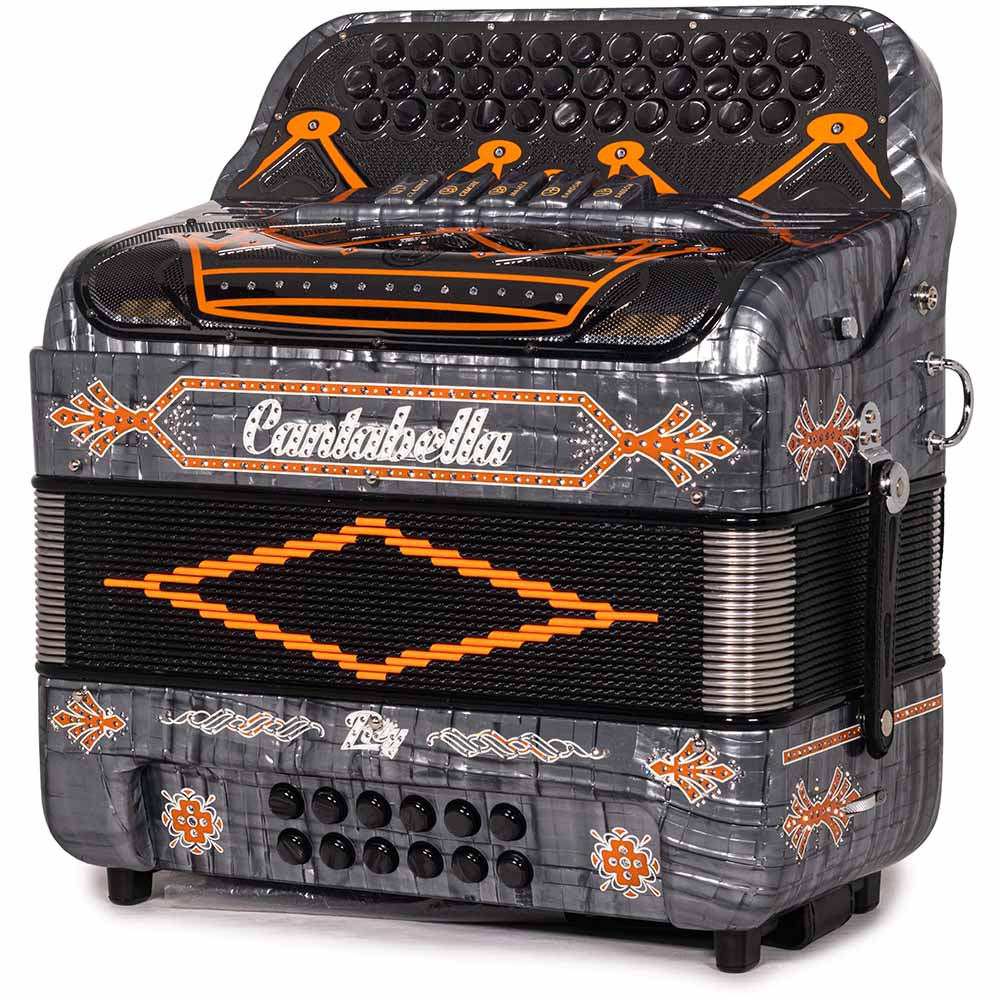 Cantabella Rey II 5 Switch EAD Celluloid Metal Gray with Orange Accessories