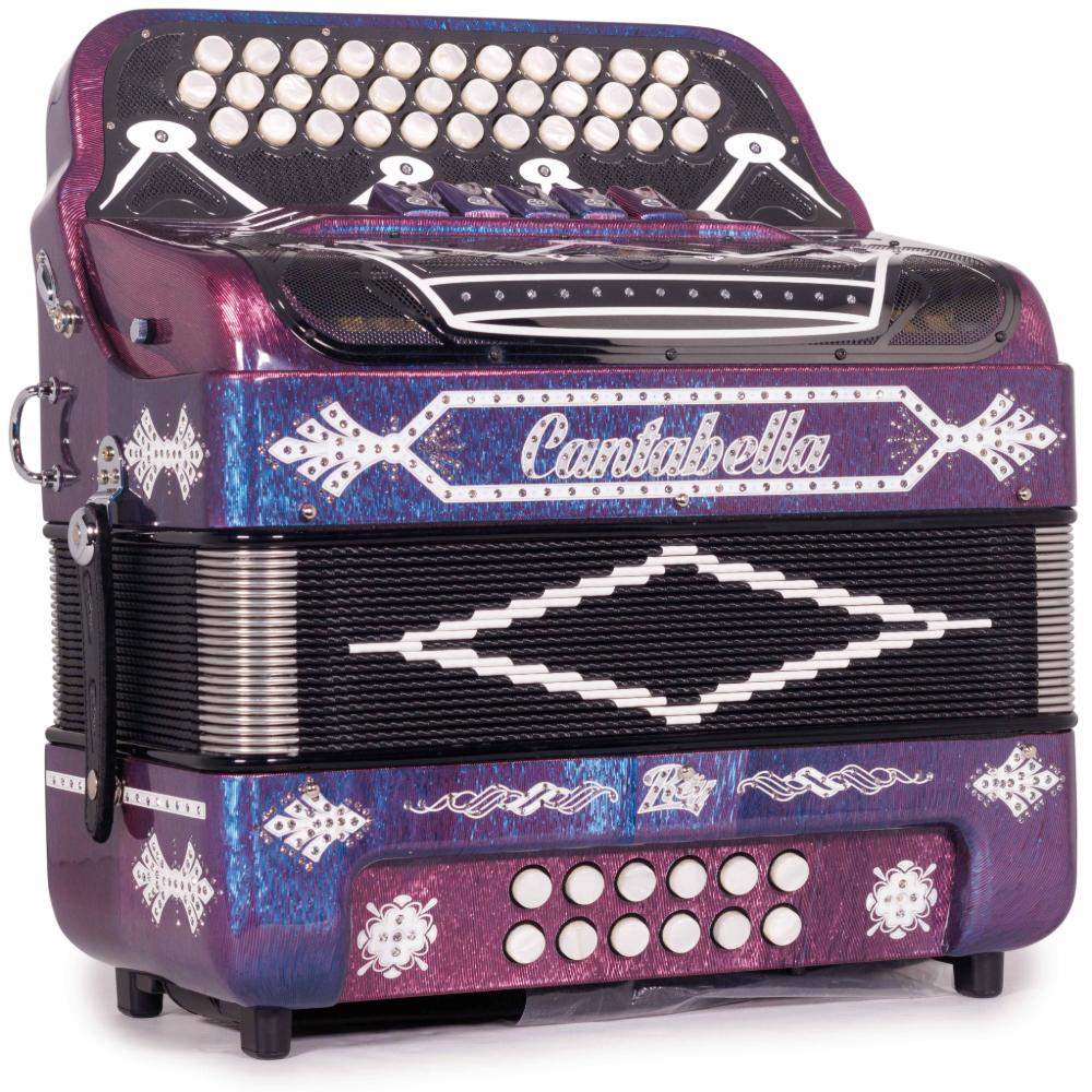 Cantabella Rey II 5 Switch FBE Celluloid Purple with White Accessories