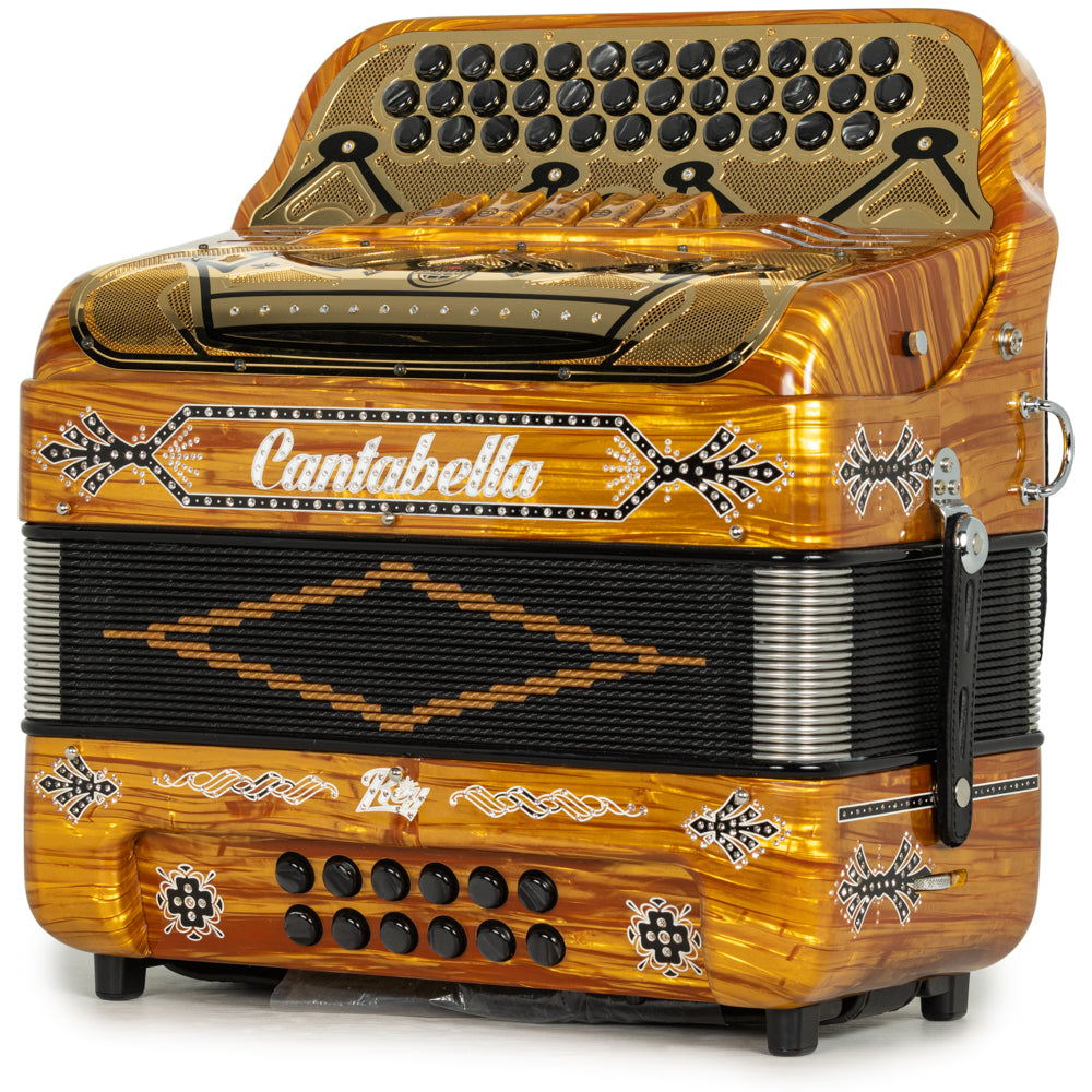 Cantabella Rey II 5 Switch FBE Celluloid Wood with Gold and Black Accessories