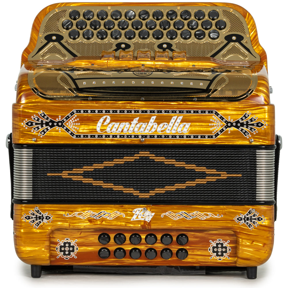 Cantabella Rey II 5 Switch FBE Celluloid Wood with Gold and Black Accessories