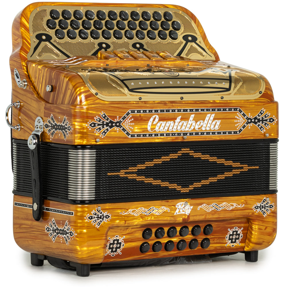 Cantabella Rey II 5 Switch FBE Celluloid Wood with Gold and Black Accessories