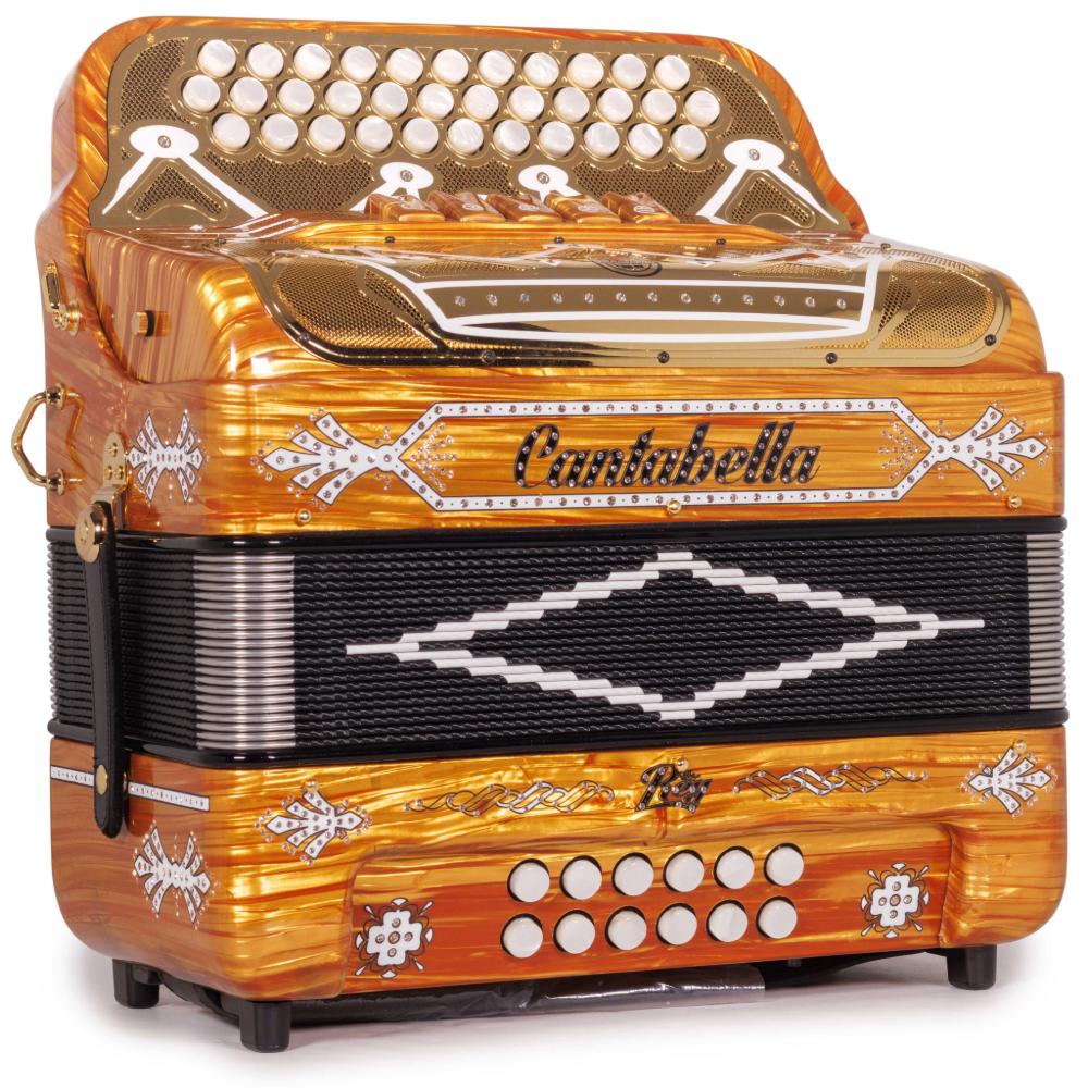 Cantabella Rey II 5 Switch FBE Celluloid Gold Wood with White Accessories