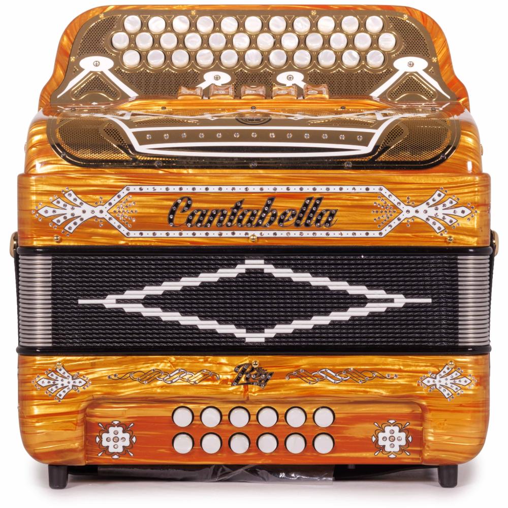 Cantabella Rey II 5 Switch FBE Celluloid Gold Wood with White Accessories